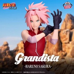 "Naruto Shippuden" Grandista-HARUNO SAKURA ?? UCHIHA SASUKE- ??SAKURA Animation Cel Flying Pose