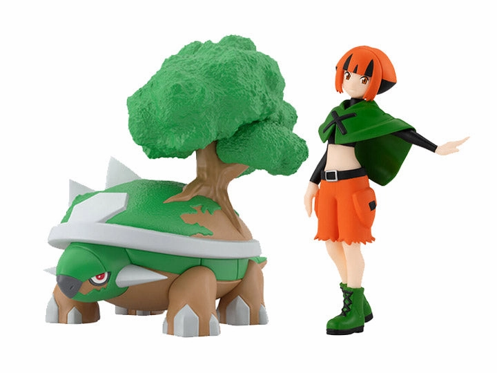 Forest Creature Underground Scene Bandai Pokemon Scale World Sinnoh Region Gardenia and Torterra (Natane and Dodaitose) 2-Pack Trading Figure Set