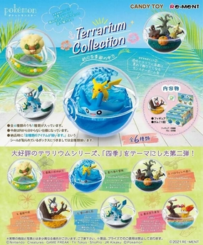 Dynamic Pose Stone Statue Re-Ment Pokemon Terrarium Collection (In The Season) Assortment Trading Figures Box Set of 6