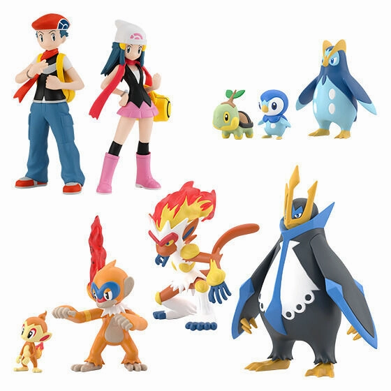Bandai Pokemon Scale World Vol. 8 Sinnoh Region Trading Figure Set Sci-Fi Model Movie Showcase