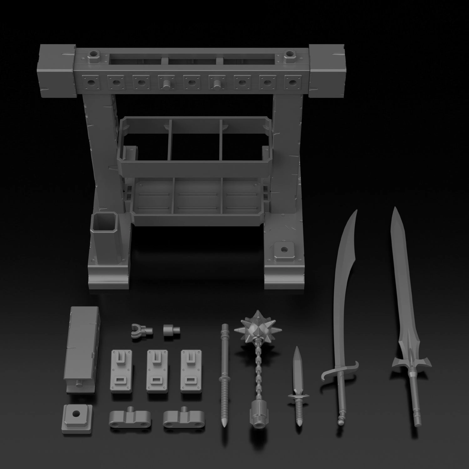 Display Shelf Market Trend Bandai 30 Minutes Fantasy 30MF 1/144 Item Shop 3 (Weapon Option) Accessory Model Kit