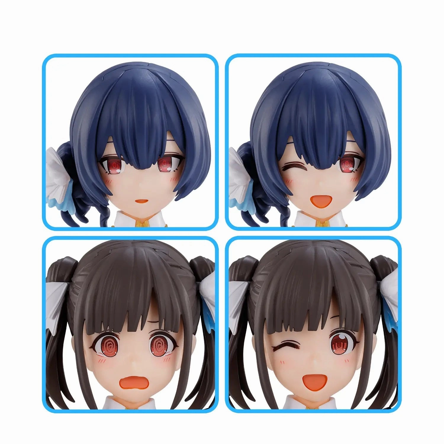 Bandai 30 Minutes Sisters 30MS The Idolmaster: Shiny Colors Option Hair Style & Face Parts (Chiyoko Sonoda & Rinze Morino) Accesory Model Kit Metallic Finish Assembly Required