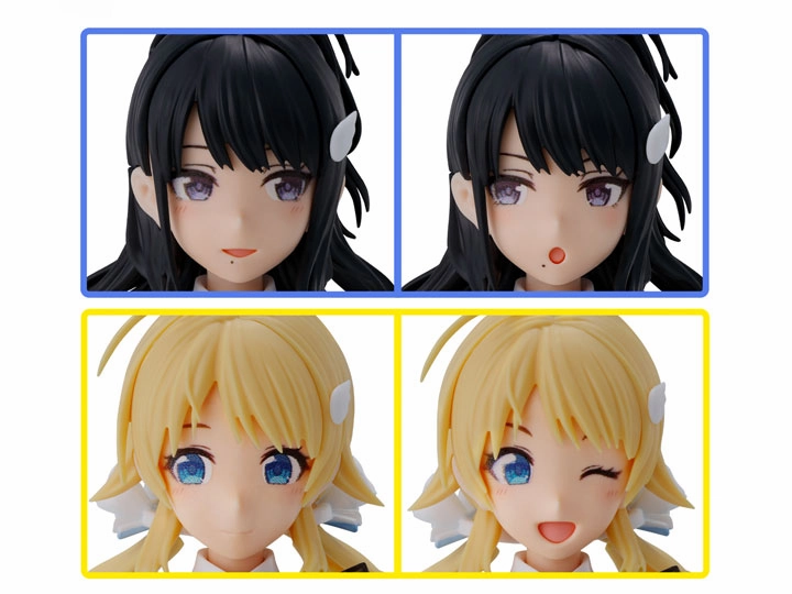 Bandai 30 Minutes Sisters 30MS The Idolmaster: Shiny Colors Option Hair Style & Face Parts (Kazano Hiori & Hachimiya Meguru) Accesory Model Kit Lifetime Hobby Artisan Partnership