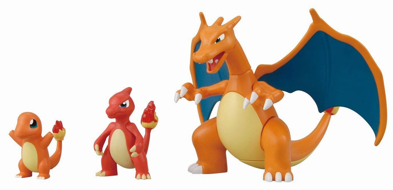 Blind Box Toy Bandai Pokemon Charizard Evolution Set Model Kit