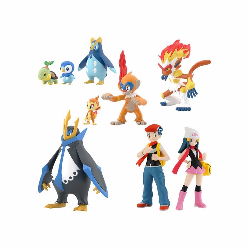 Modern Art Bandai Pokemon Scale World Vol. 8 Sinnoh Region Trading Figure Sealed Blind Set of 10