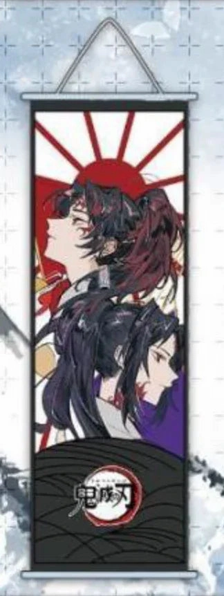 Wall Scroll | Demon Slayer: Kimetsu no Yaiba | Yoriichi & Michikatsu Tsugikuni City Memento Anime Object