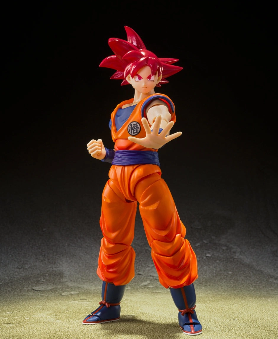 S.H. Figuarts Dragon Ball Super Saiyan God Goku (Saiyan God Instilled With the Light of Righteous Hearts) Action Figure Art Article