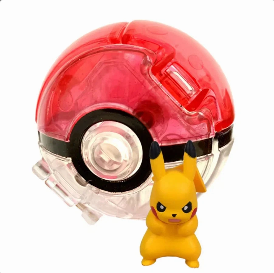 Decorative Object Art Sculpture Pok??mon | Pok?? Ball | Fold-Up | Pikachu - Clear Ball