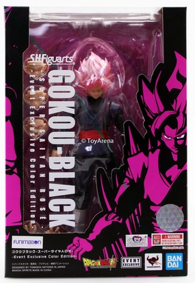 Famous Scientist Arcade Game SDCC 2019 Bandai S.H. Figuarts Dragon Ball  Gokou Black Super Saiyan Rose Goku Exclusive