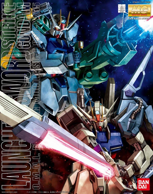 Movie Character Gundam 1/100 MG Seed Launcher & Sword Strike Gundam O.M.N.I. Enforcer GAT-X105 Model Kit