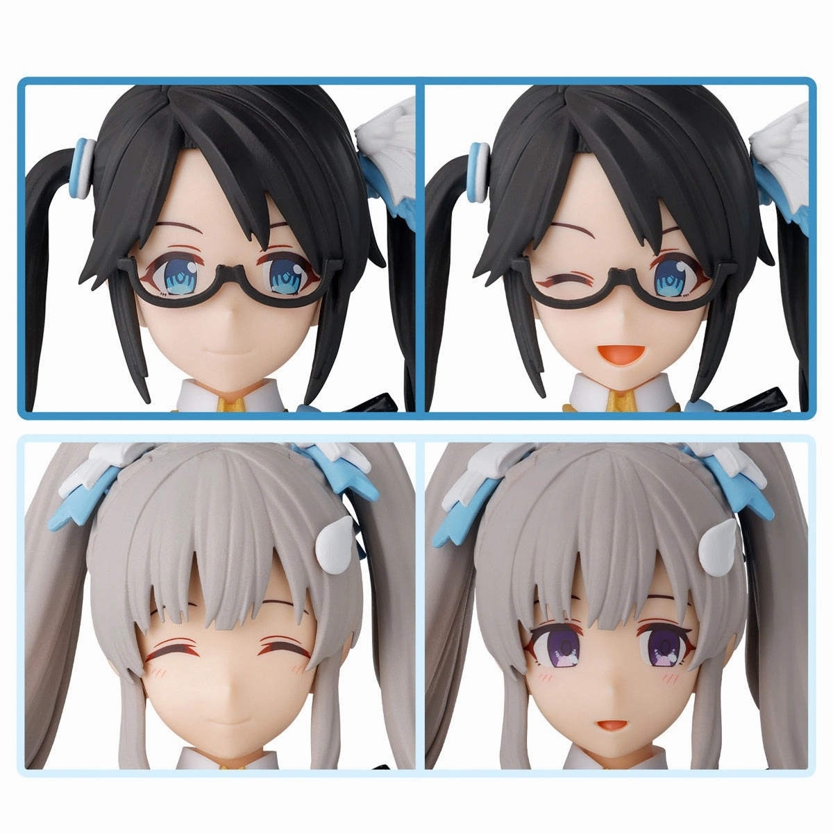 Bandai 30 Minutes Sisters 30MS The Idolmaster: Shiny Colors Option Hair Style & Face Parts (Yuika Mitsumine & Kiriko Yukoku) Accesory Model Kit PVC Piece Robot Object