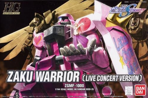 Gundam 1/144 HG Seed #25 Zaku Warrior Live Concert Version ZGMF-1000 Destiny Model Kit Gender Neutral Full Set
