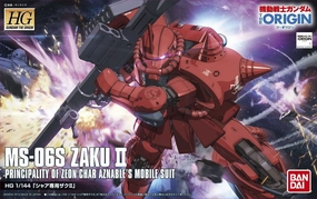 Gundam 1/144 HG The Origin #001 MS-06S Char's Zaku II Model Kit Cryptid Model