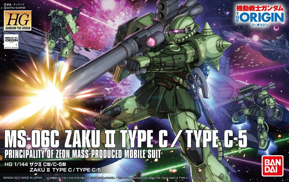 Gundam 1/144 HG The Origin #016 Zaku II Type C / Type C-5 Model Kit Mountain Animal