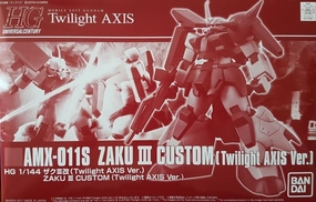 Gundam 1/144 HGUC Mobile Suit Gundam Trilight AXIS AMX-011S Zaku III Custom Twilight Axis Ver. Model Kit Exclusive Vintage Hero Dinosaur Replica