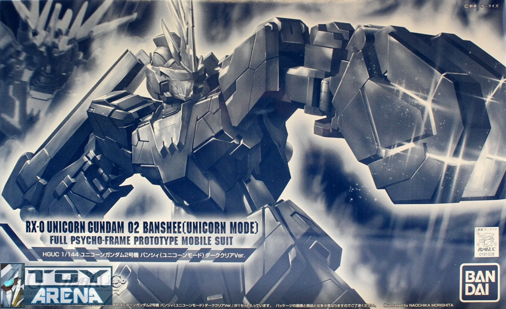 Gundam 1/144 HGUC RX-0 Unicorn Gundam 02 Banshee Unicorn Mode Dark Clear Version Model Kit Exclusive Robot Figure Detailed Sculpture