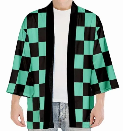 Haori | Demon Slayer: Kimetsu no Yaiba | Kamado Tanjiro - Green/Black Amphibian Statue Teaching Aid