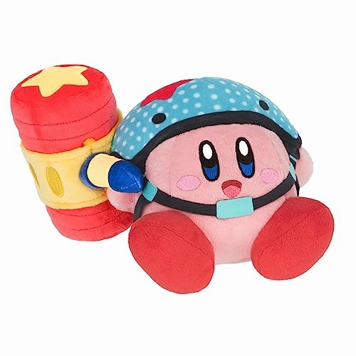 "Kirby and the Forgotten Land" Plush Toy Hammer Kirby (S Size) Limited Pack Display