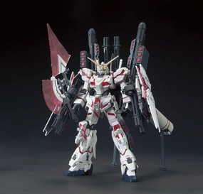 Detailed Replica Gundam 1/144 HGUC #199 Unicorn RE:0096 RX-0 Full Armor Unicorn Gundam (Destroy Mode/Red Color Ver.) Model Kit