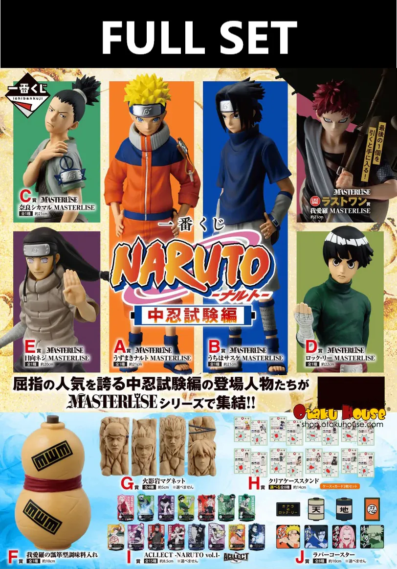 Ichiban Kuji - Naruto Chunin Test Edited (Full Set of 80) Leadership Training Friction Force