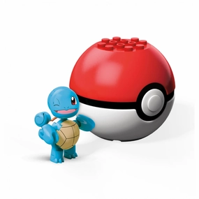 Mega Construx Pokemon Buildable Squirtle Figure & Poke Ball Full Set