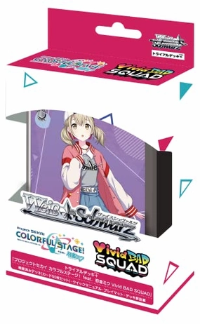 Weiss Schwarz Trial Deck  "Project SEKAI Colorful Stage! feat. Hatsune Miku" Vivid BAD SQUAD Limited Series Display Hidden Drop Display
