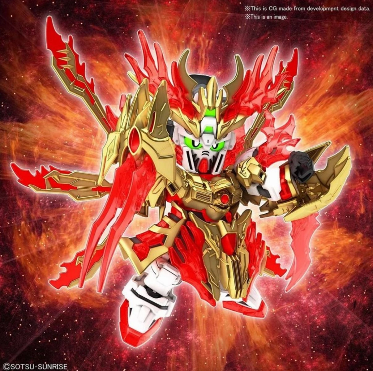 Epoxy Resin Gundam SDSS #033 Sangoku Soketsuden Yan Huang Zhang Fei God Gundam Model Kit