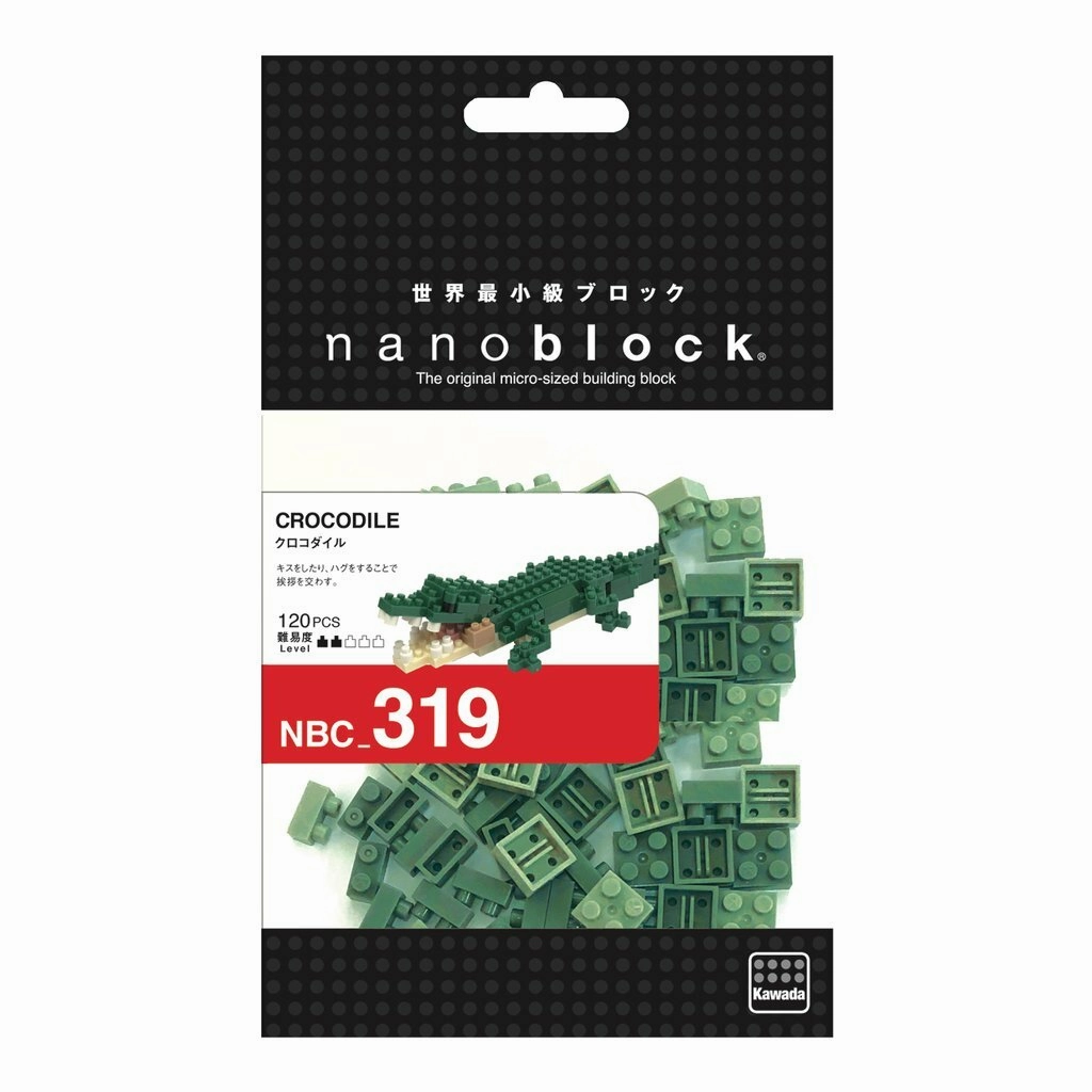 Nanoblock Crocodile NBC-319 Micro Building Block Set Motor Coordination Access Grant