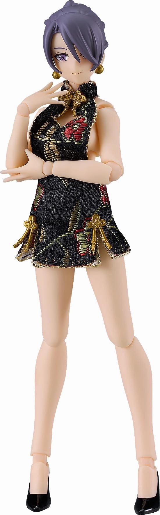 Anime Collectible Limited Toy figma Styles figma Female Body (Mika) with Mini Skirt Chinese Dress Outfit (Black)