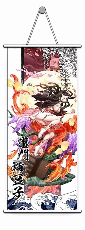 People Model Miniature Art Wall Scroll | Demon Slayer: Kimetsu no Yaiba | Nezuko Kamado