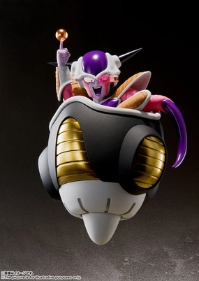 S.H. Figuarts Dragon Ball Z Frieza First Form and Frieza Pod Set Action Figure Desk Decor Glow In Dark