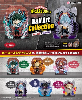 Chibi Unit Re-Ment My Hero Academia DesQ Wall Art Collection Heroes and Villains Trading Figures Box Set of 6