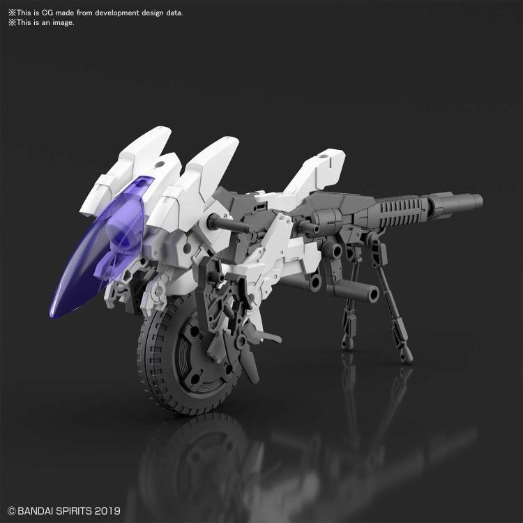 Robot Display Bandai 30 Minutes Missions 30MM EV-09 1/144 Extended Armament Vehicle (Cannon Bike Ver.) Model Kit