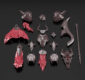 Collectible Creation Bandai 30 Minutes Fantasy 30MF A-05 1/144 Class-Up Armor (Liber Warrior) Accessory Model Kit