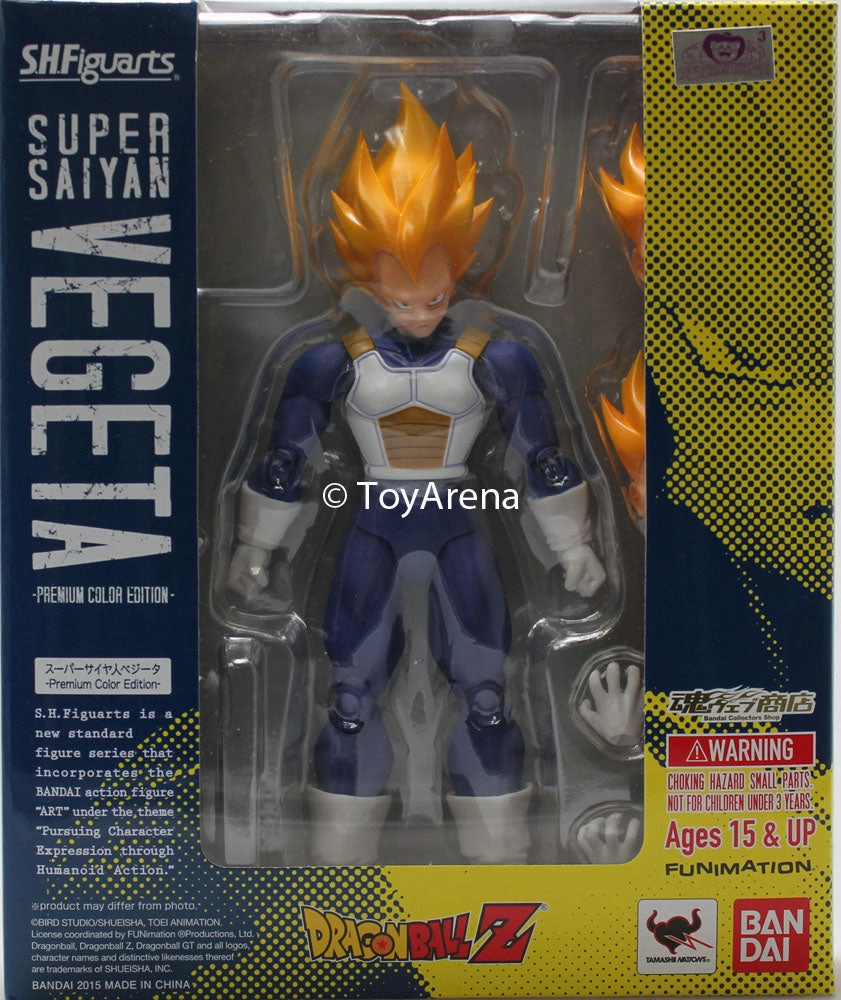S.H. Figuarts Dragon Ball Z Kai Super Saiyan Vegeta (Premium Color Edition) Action Figure Cute Animal Action Pose