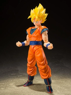 S.H. Figuarts Dragon Ball Z Super Saiyan Full Power Son Goku Action Figure PVC Showcase