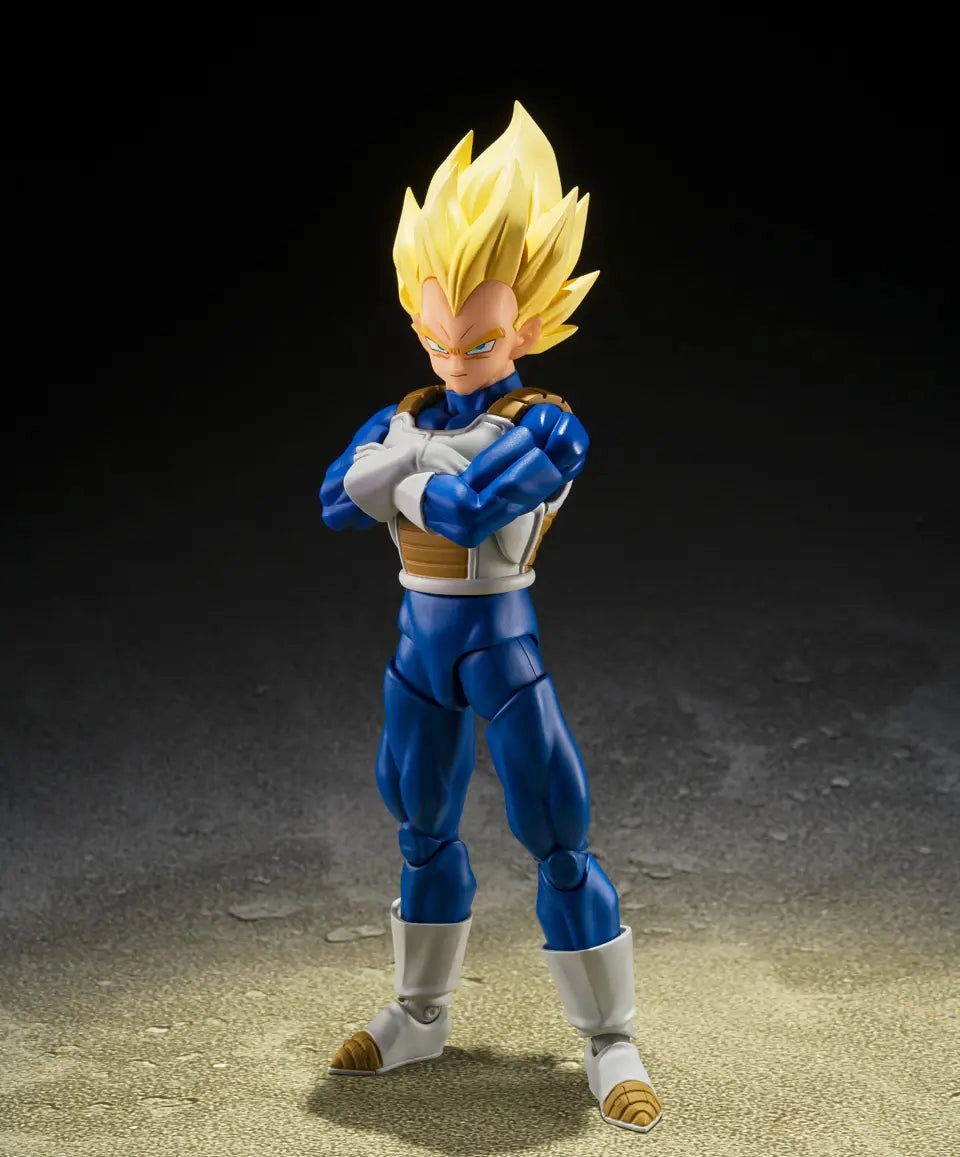 S.H. Figuarts Dragon Ball Z Super Saiyan Vegeta (Dangerous Pride) Action Figure for all ages