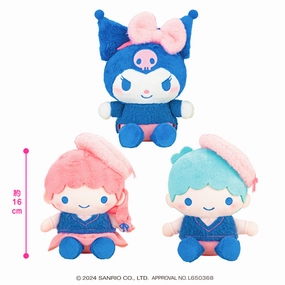 Sanrio Characters "Twilight Dream" Plush Dolls ?C Kuromi / Little Twin Stars (Kiki & Lala) Small Group Fantasy Wings