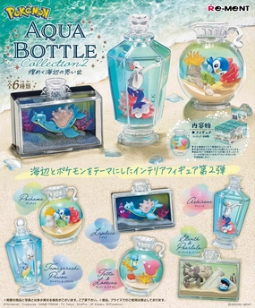 Re-Ment Pokemon Aqua Bottle Collection Vol. 2 Memories on the Shiny Shore Trading Figures Box Set of 6 Iconic Character