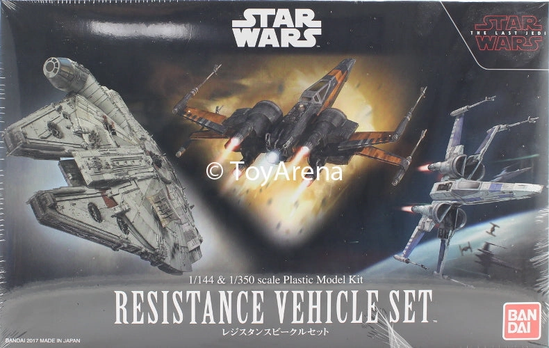 PVC Sculpture Star Wars 1/144 and 1/350 Scale Resistance Vehicle Set Star Wars Episode VIII The Last Jedi Model Kit