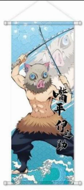 Folk Art Emotional Connection Wall Scroll | Demon Slayer: Kimetsu no Yaiba | Inosuke Hashibira A