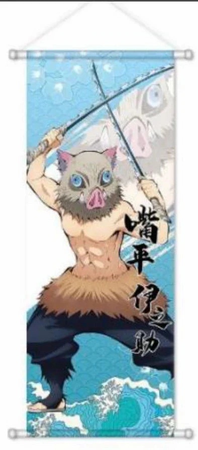 Folk Art Emotional Connection Wall Scroll | Demon Slayer: Kimetsu no Yaiba | Inosuke Hashibira A