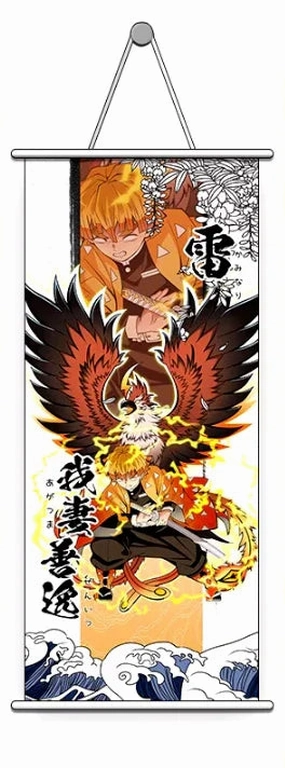 Wall Scroll | Demon Slayer: Kimetsu no Yaiba | Zenitsu Agatsuma Blockchain Token Fairy tale